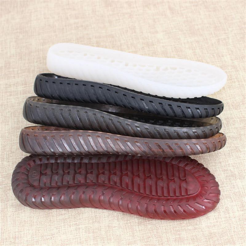Rubber Soles Autumn Winter Hooks Soles Transparent Crystal Shoes Protector Non-slip Tendon Bottom Hand-knitted Slippers Sandals