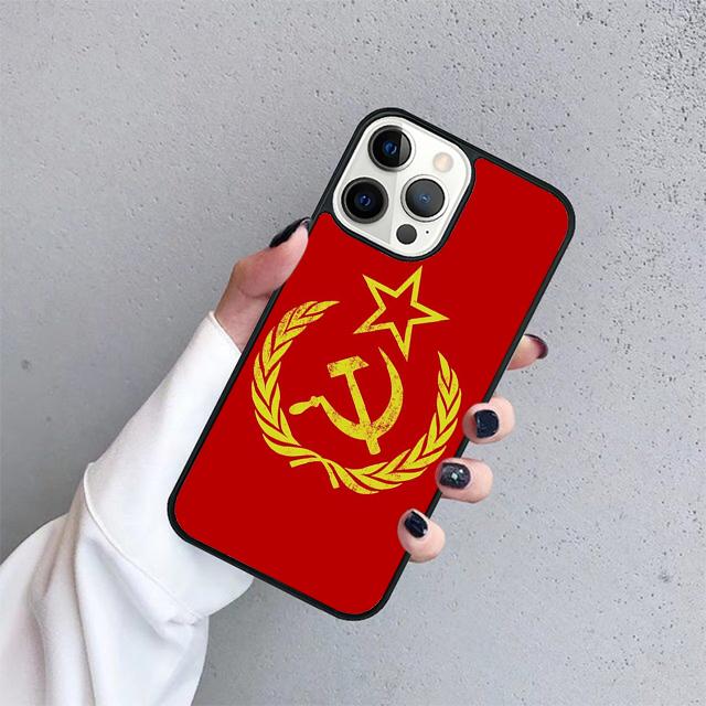 New Style Russia Soviet Flag Phone Case Cover For iPhone 17 Air 15 16e 14 13 12 Pro Max 11 Pro Max Plus Coque Shell