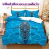 Seawater marine organisms Pattern Bedding,Quilt Set Quilt Cover Pillowcase Home Birthday Gift (1*duvet cover+2*pillowcase,without core)