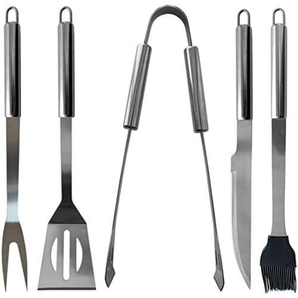 BBQ Grilling Tools Set - Stainless Steel Grilling Accessories with Free Portable Bag.