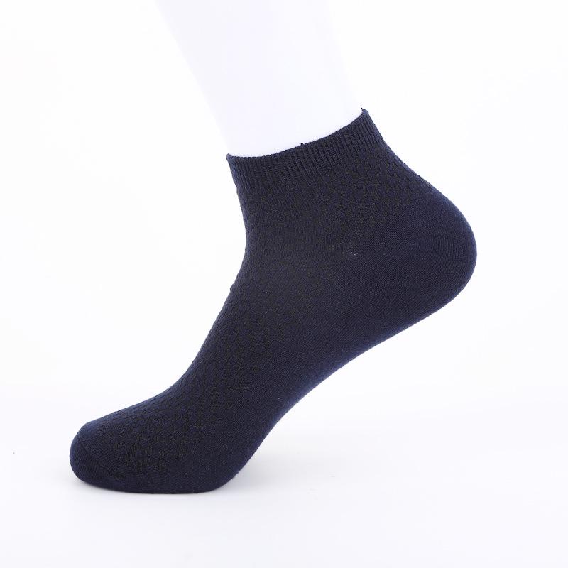 Bamboo Fiber Men's Breathable Short Socks for Spring and Summer - Business Casual