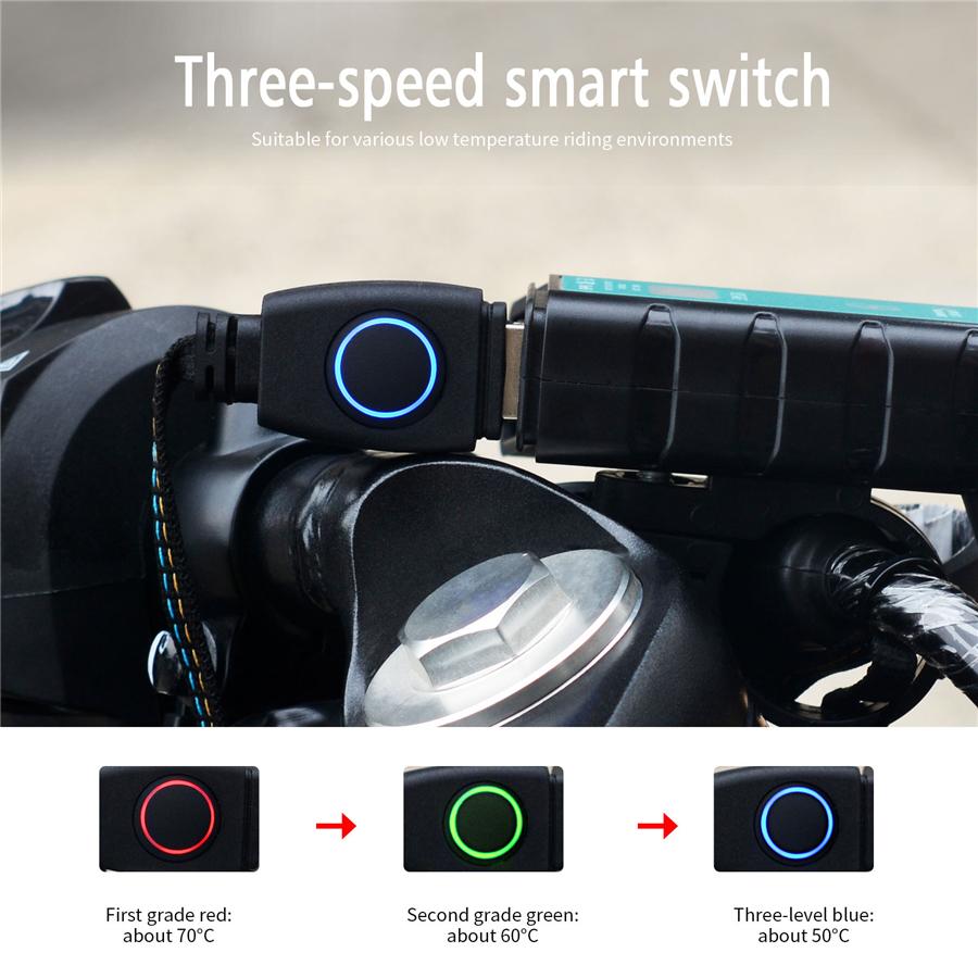 Electric Usb Heated Wrap Grips Three-Speed Led Switch