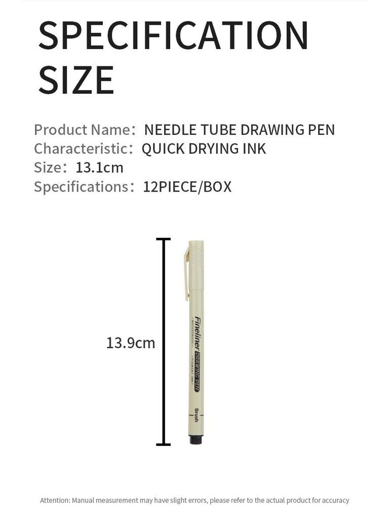 Fine-liner Waterproof Quick-Dry Needle Tip Pen Set for Children's Outlining & Drawing