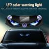 Led Devil Eye Car Decor Solar Eyes Light for Windshield, Window Warning Sign with Three Smart Modes, Auto Interior Night Lights LED Digital