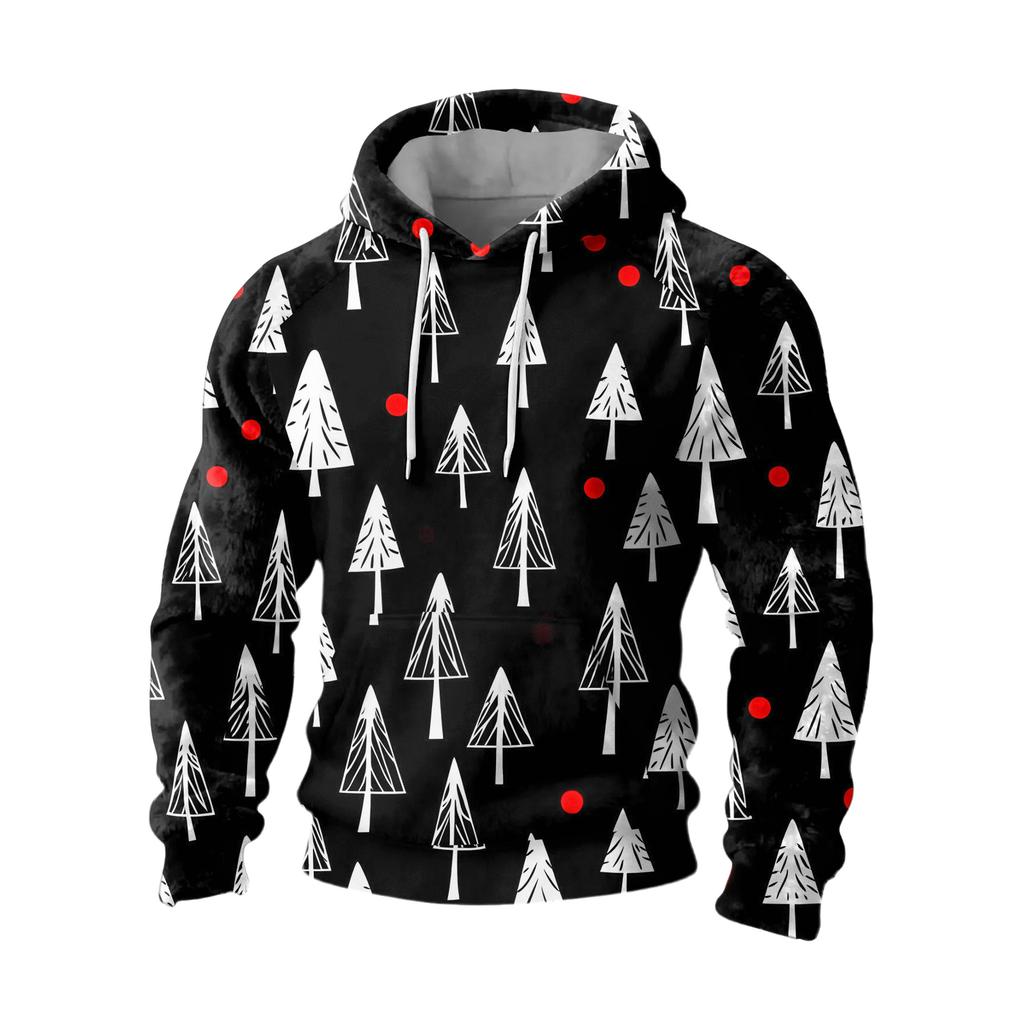 Herr Långärmad Ledig Flanell Huvtröja