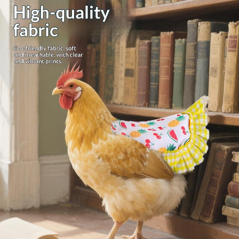 Adjustable Chicken Apron with Ruffle for Hen Protection Anti Pecking Feather Guard for Poultry Farm Outdoor Use Durable