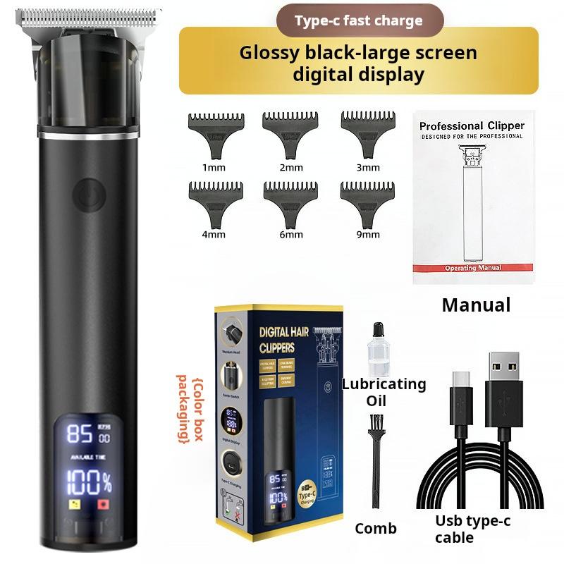 Barber Electric Clipper Electric Hair Clipper Electric Clipper Bald Oil Head Carving Fast Charging Home Hair Clipper