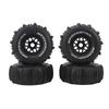 4 Pcs 1/7 RC Wheels and Tires RC Car Off Road All Terrain Rims Tires RC Car Wheels Replacement for Arrma UDR Short Course Truck