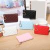 Women Wallet Portable Mini Faux Leather Smooth Zipper Key Ring Cards Holder Solid Color Slim Wallet Coins Purse Adult Sex Wear