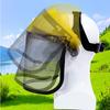 Garden Grass Trimmer Safety Helmet Protection Hat Full Face Mesh Brush Cutter