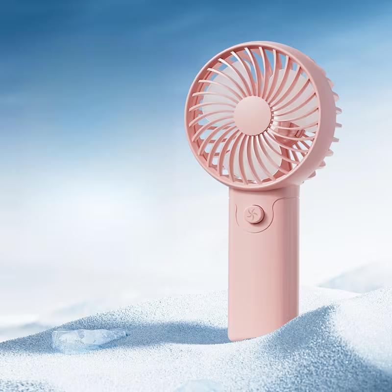 Mini Handheld Cooling Fan Portable Personal Fan Quiet Compact Fan for Home Office Outdoor розовый