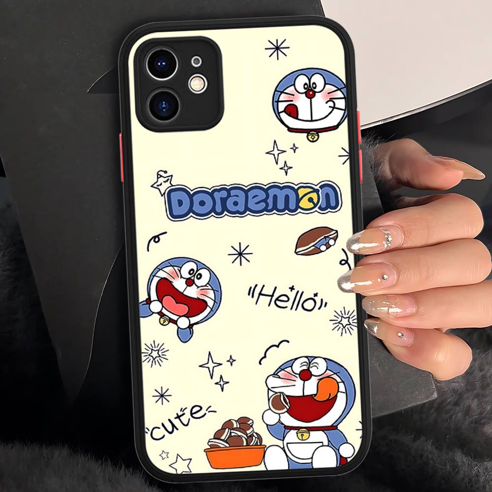 Cartoon D-Doraemons Phone Case For IPhone 11 12 13 14 15 16 Pro Plus X XS MAX Matte Bumper Shockproof Cover