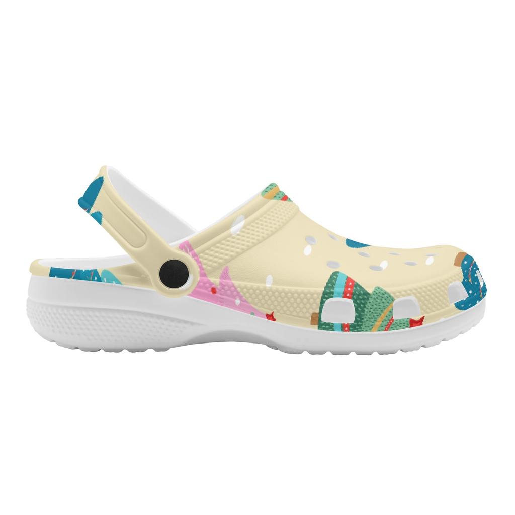 Fashion Printed EVA Travel Clogs Unisex Flexible Soft Slip On Travel Use Beach Garden Daily Walking Walking Shoes Pool Shower Use