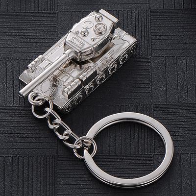 1 Pcs Pendentif de Voiture pour Homme Porte-clés Modèle de Char T34 Personnalisé Fête des Pères Petit Cadeau Boucle