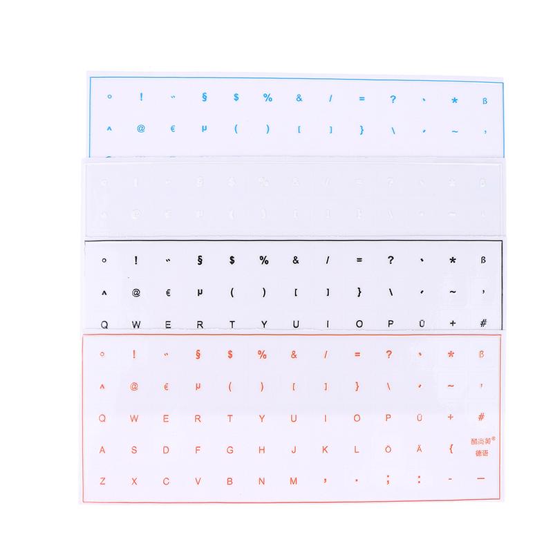 German Tear-Off Film Keyboard Sticker With Tweezers Desktop Laptop Key Sticker Single Film Universal Transparent Sticker