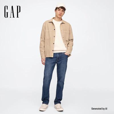 Men's Washed Straight-Leg Jeans