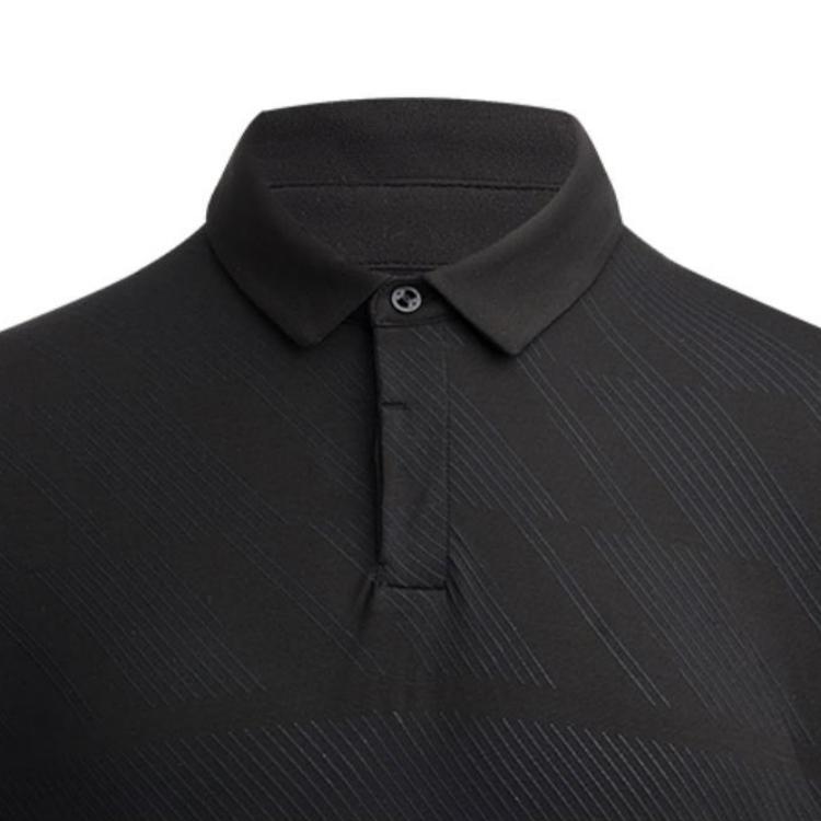 Under Armour Tour Tips Seamless Solid Color Casual Comfortable Soft Breathable Golf Polo Shirt Men tops Black 1387129-001