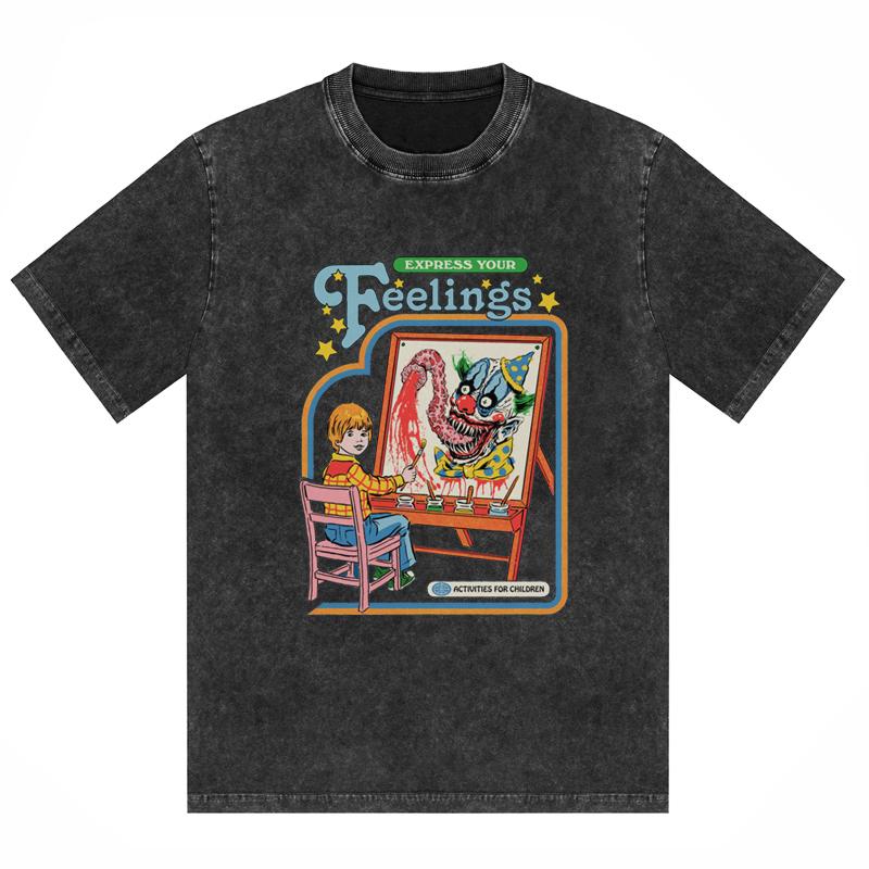 

Серия комиксов ужасов Давайте посадим волшебный сад Футболки с принтом Винтажные футболки из стираного хлопка Подарочная одежда на Хэллоуин 3XL