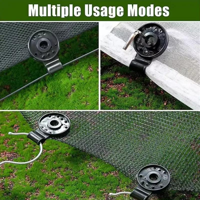 PE 50PCS Sunshade Net Clip Garden Tools Greenhouse Shade Cloth Fix Clips Sunblock Plastic Grommet Fence Netting Hooks