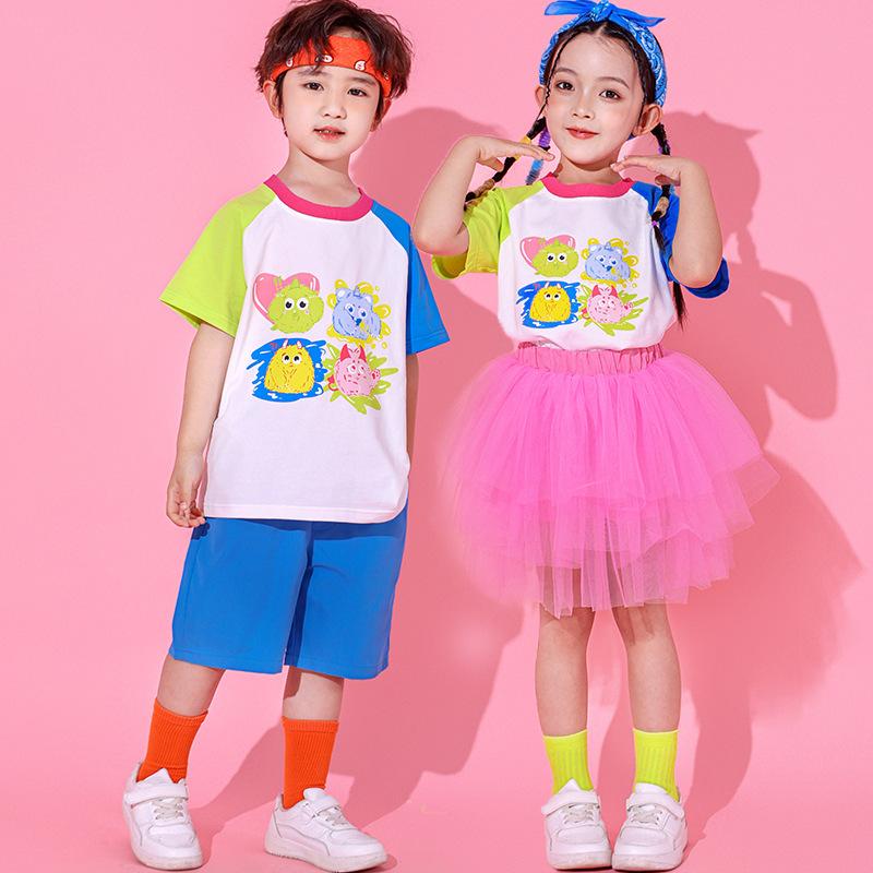 Children'S Performance Uniforms Kindergarten Graduation Photo Dance Performance Uniforms Girls' Gauze Skirts Elementary School Cheerleading Uniforms
