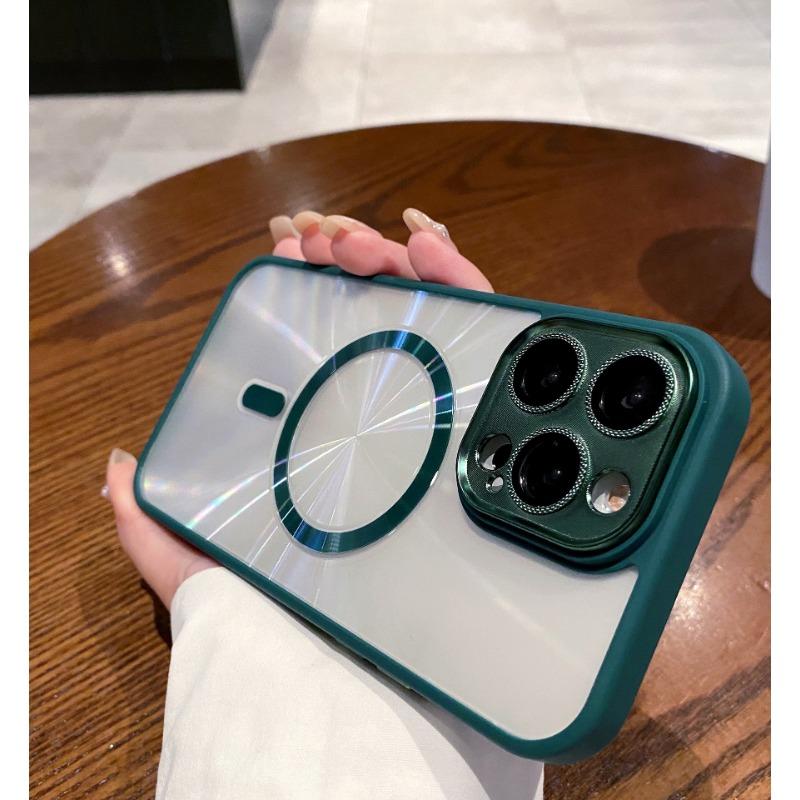 

Подходит для чехла для телефона Apple 15promax, прозрачный узор Aurora GD, магнитный противоударный чехол для iPhone14 13, защищающий глаза и твердый iPhone11Promax