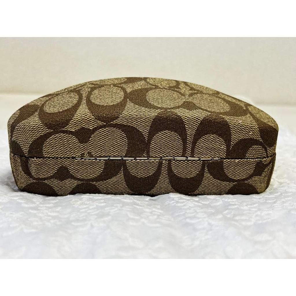 Used COACH sunglasses, brown, signature pattern, pink, rose-toned
