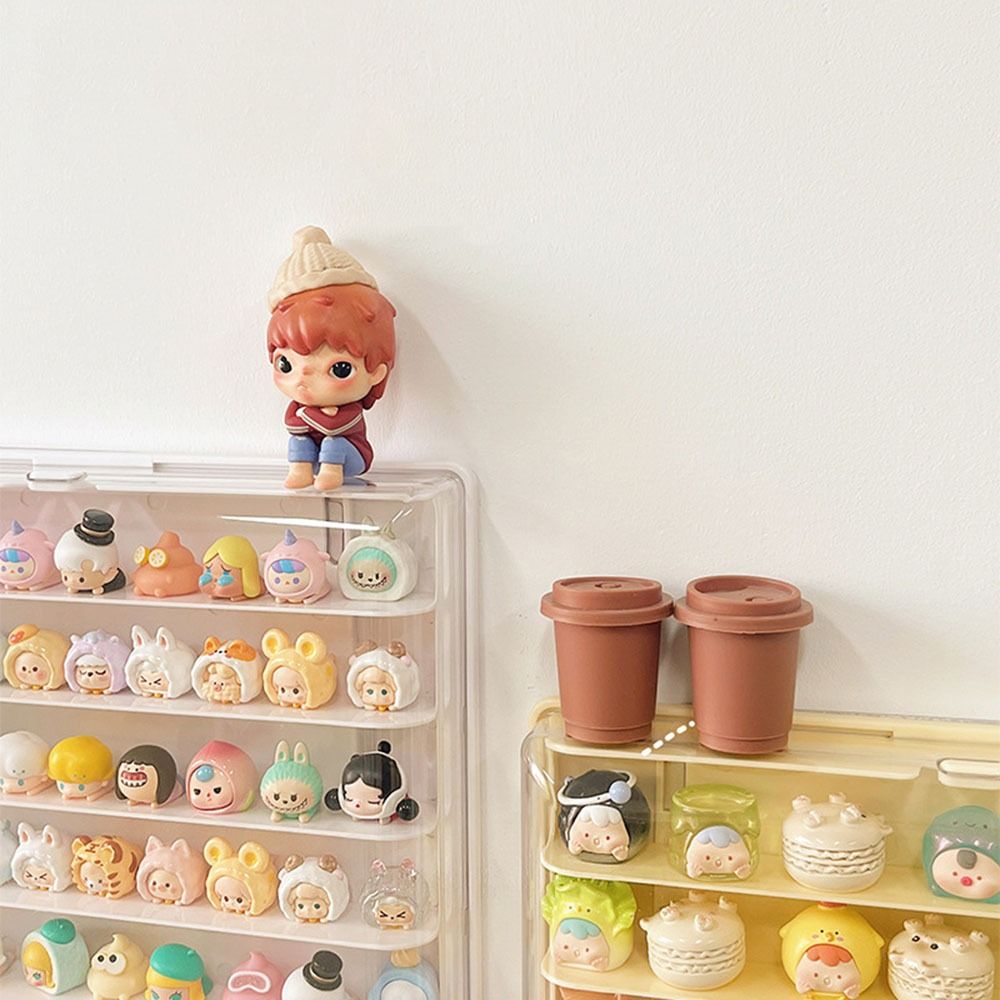 Acrylic 8 Layers Display Cabinet Wall Mounted Figures Storage Cabinet Dolls Showing Box  for Home