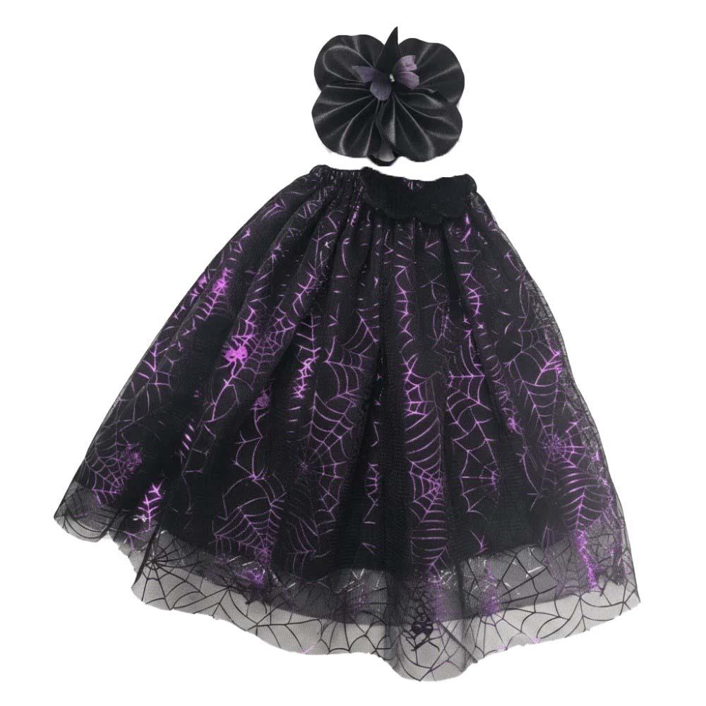 Purple Black Mesh Porch Geese Clothes Witch Hat Included Goose Witch Skirt  Porch Decoration