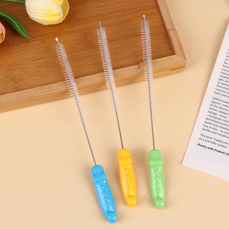 5/4Pcs Drinking Straw Cleaning Brush Baby Bottle Straw Tube Pipe Cleaner Home Nylon Stainless Steel Long Handle Cleaning Brushes