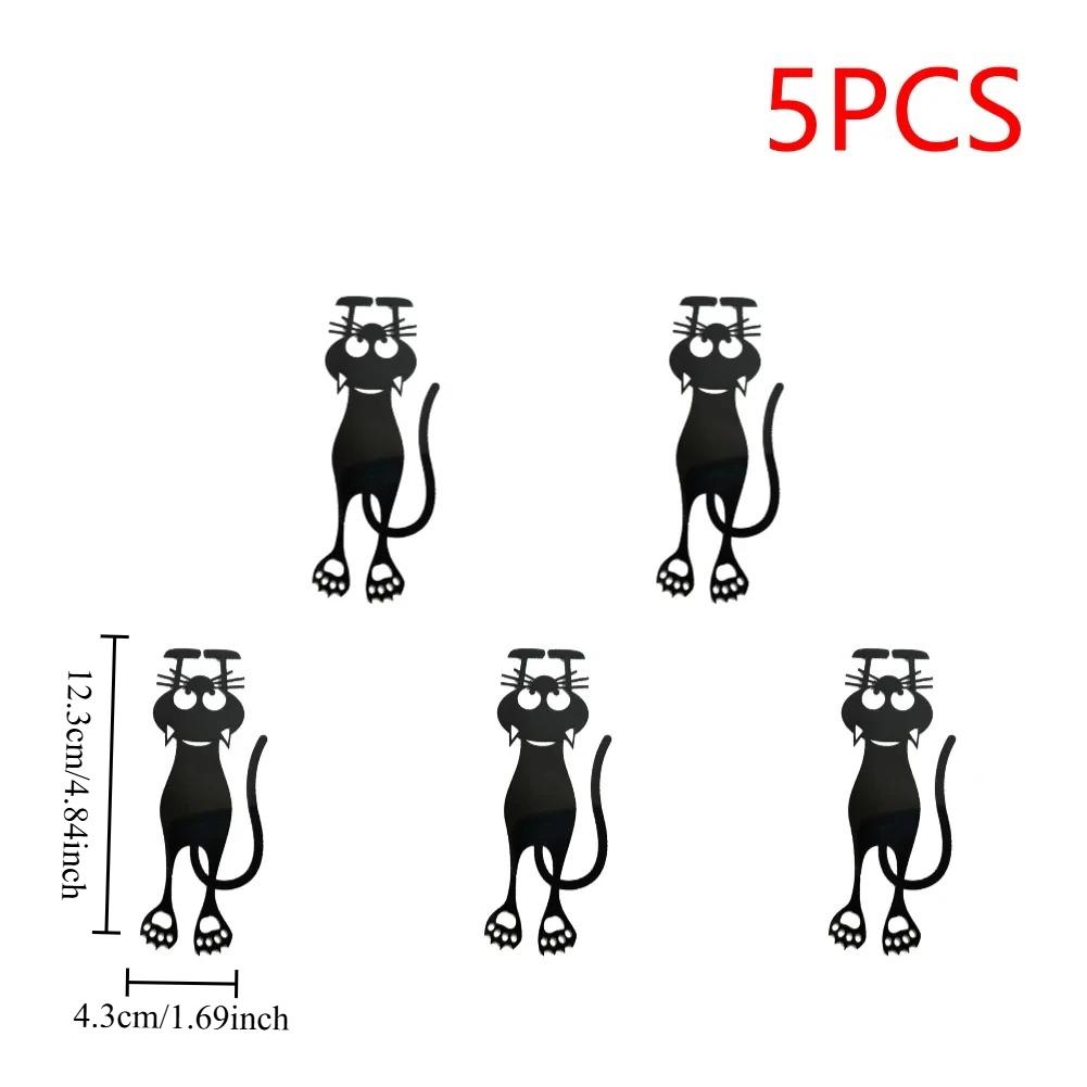 Funny Cat Silhouette Bookmarks Creative Paper Page Clips for Novels Textbooks & Stationery Organization