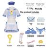 Set Costume Cosplay Rem Navy in Tessuto Poliestere per Fan di Anime e Giochi