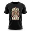 Mama for Life Pro Life Bear Mom Floral Black T-Shirt Motherhood Tee