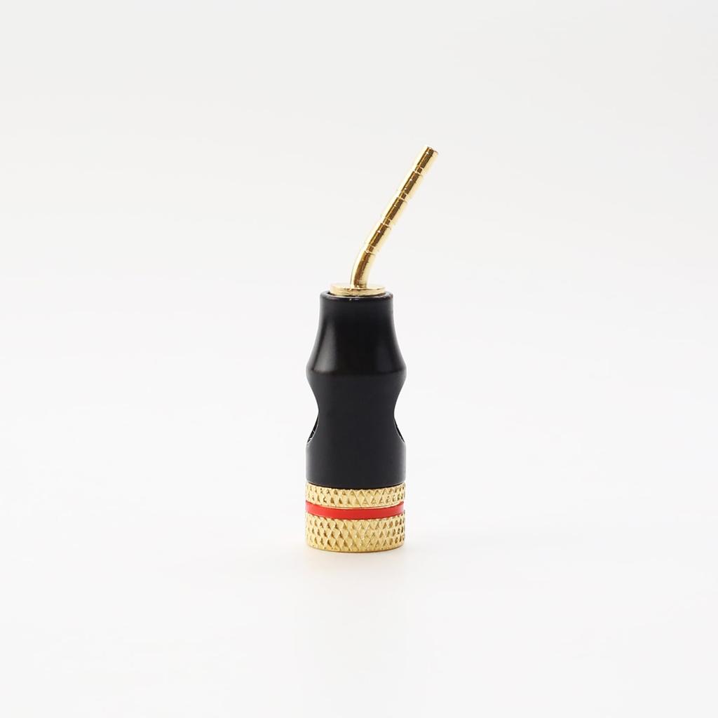 No-brand product Speaker Terminal Conversion Set of Pure 24K Gold Compatible with Banana Aluminum Audio Connector [Kawaki] Plug, 4, Copper, Plated, Pl