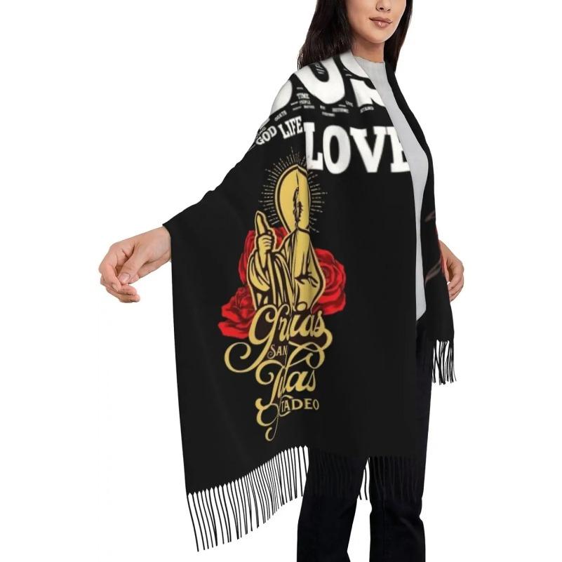 Virgin Mary Shawl Wrap for Women Our Lady of Virgen De Guadalupe Scarf Soft Large Blanket Scarves Warm Wraps