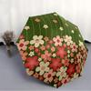 1pc Floral Pattern Auto Umbrella - Auto Open/Close Folding Umbrella with Reinforced 8-Rib Frame, 124