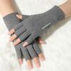German Velvet Touchscreen Half Finger Gloves Semi-Finger Short Mittens Warm Gloves Riding Gloves
