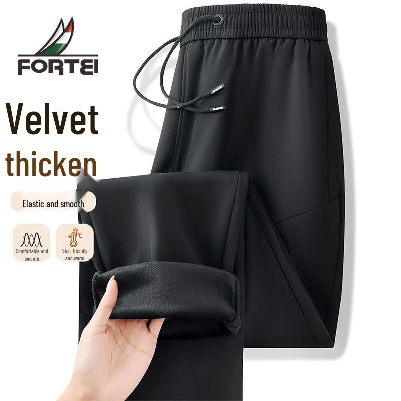 Men s Fleece Lined Stretch Straight Leg Casual Pants 2XL