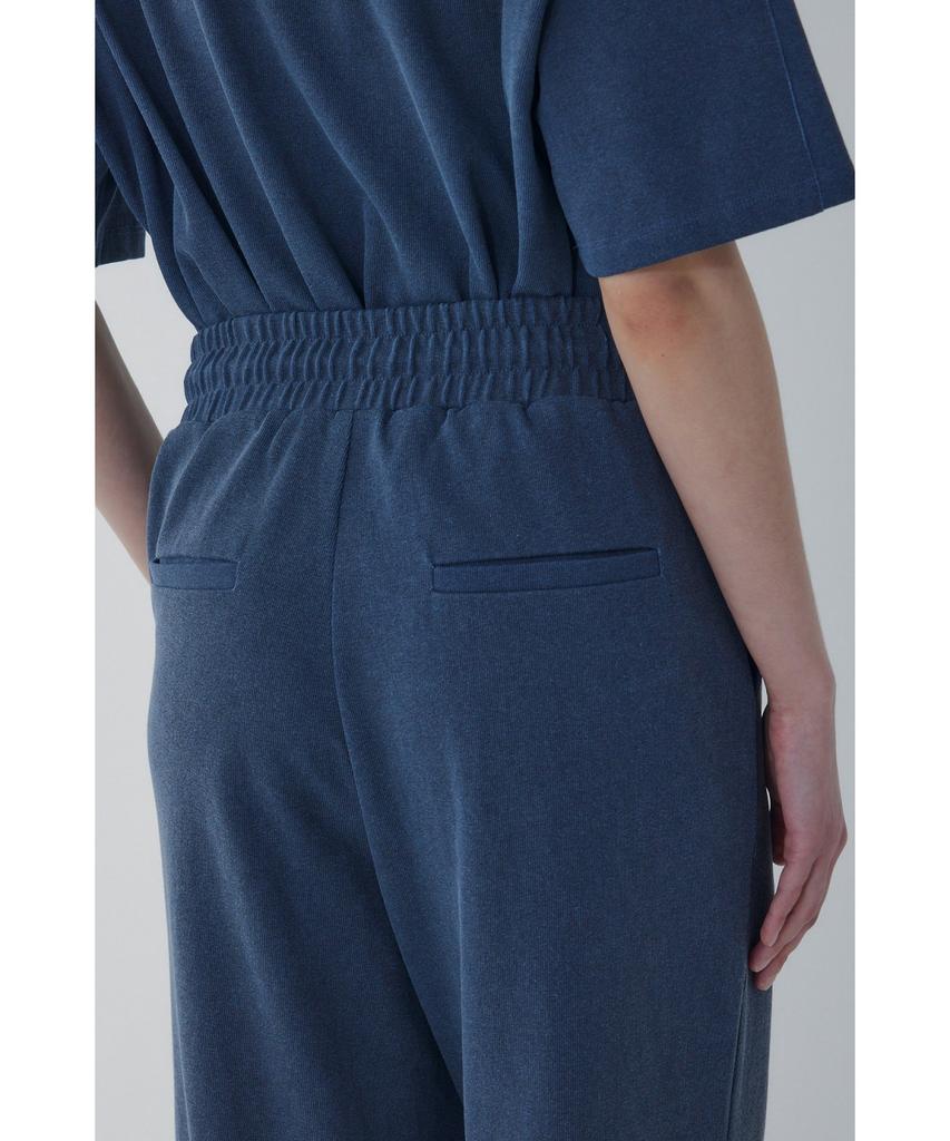 Bobeu Lettering Pigment Wide Pants_Navy 7156230012