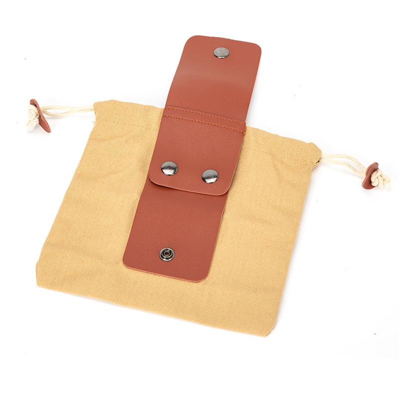 1pc Outdoor Foraging Bag Fruit Picking Bag Waist Hanging Tool Waist Bag Bundle Bag Folding Canvas Tool Storage Bag