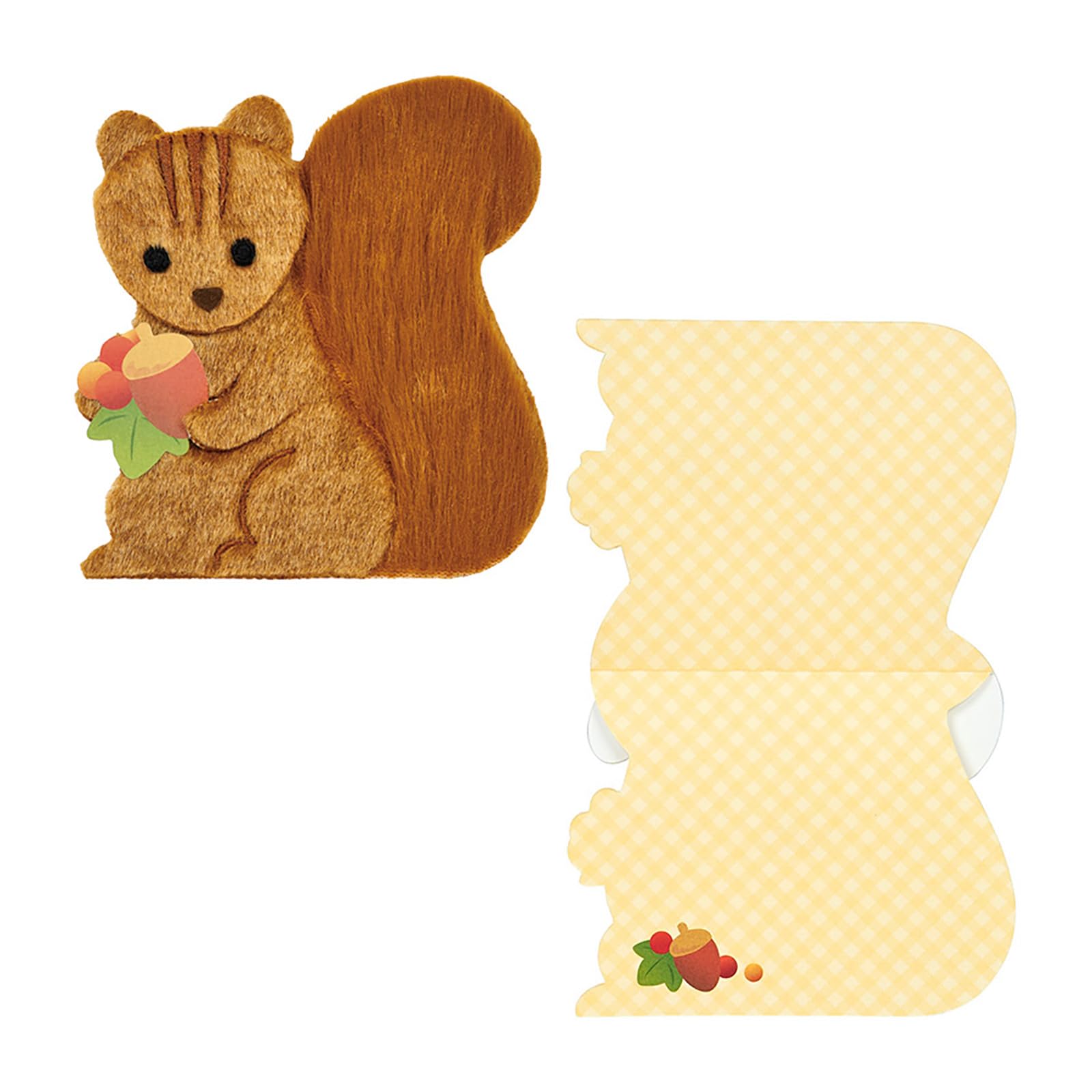 Sanrio Message Autumn Fluffy JAU 502138 Card, Theme, Squirrel, Paper/Other, 5-5