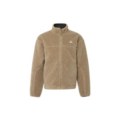 Therma-Fit Adv Letter Embroidery Faux Shearling Comfortable Warm Jacket Men Jacket Khaki FV8654-247