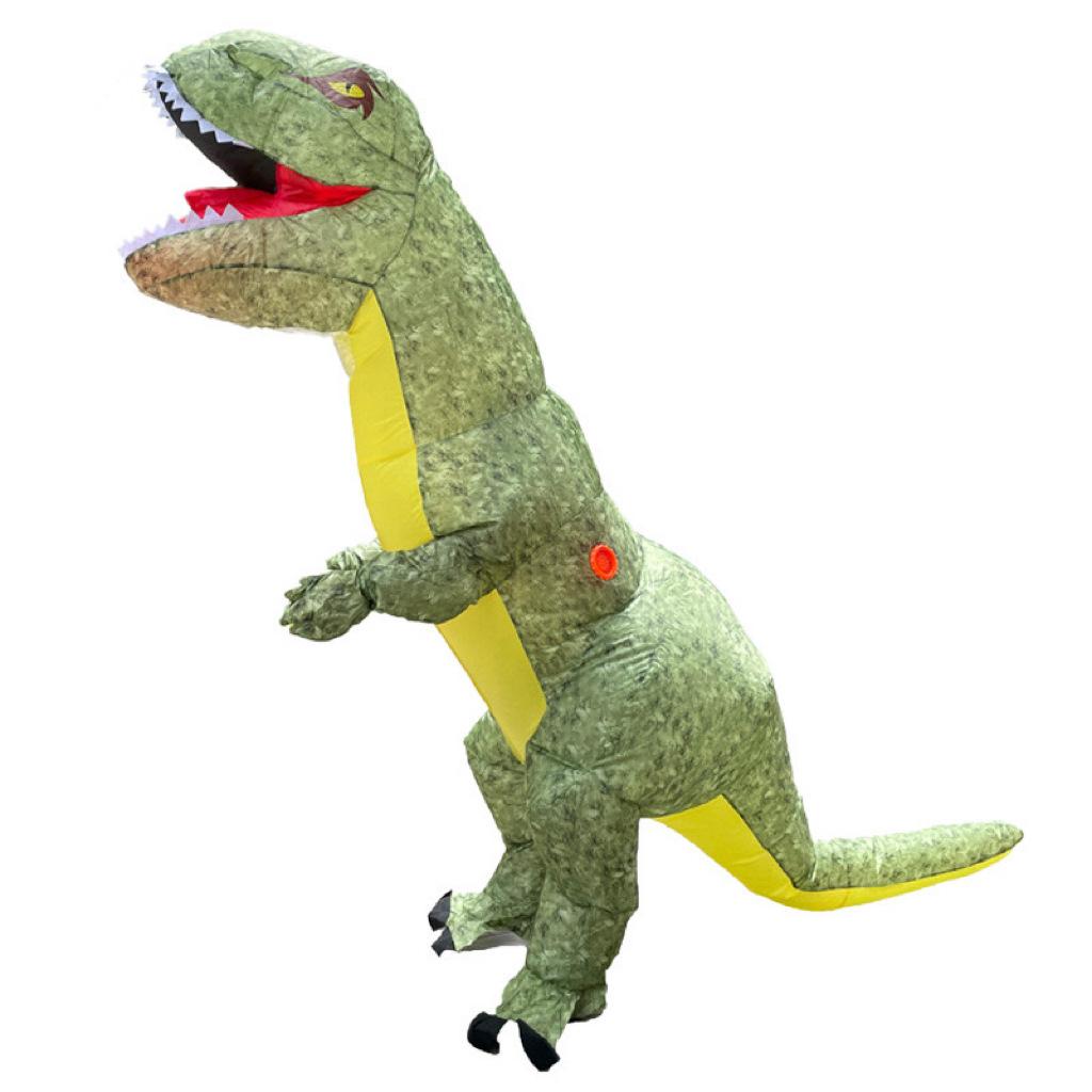 Green Textured Muscle Dragon Inflatable Costume, Adult