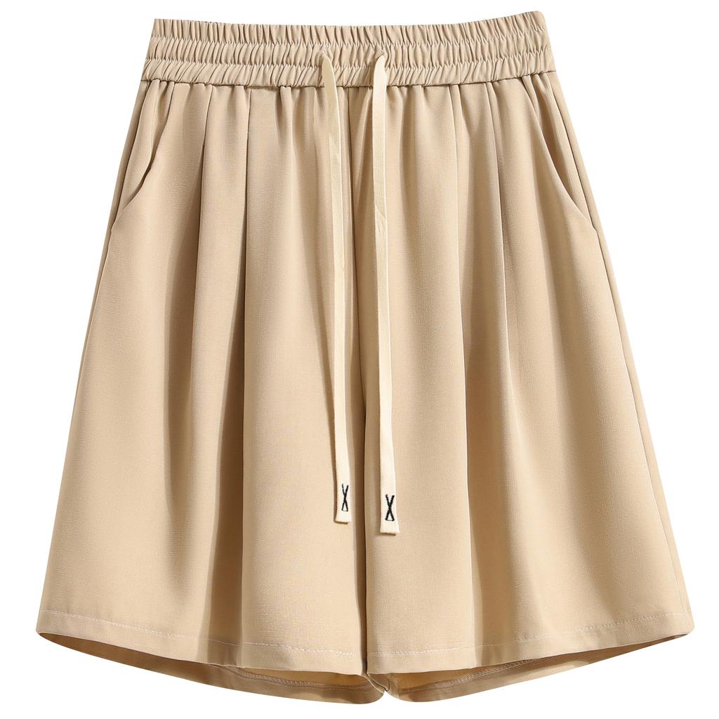 DIMANAF 2025 Summer Style Shorts Pants Loose High Waist Women Basic Pants Female Solid Trousers