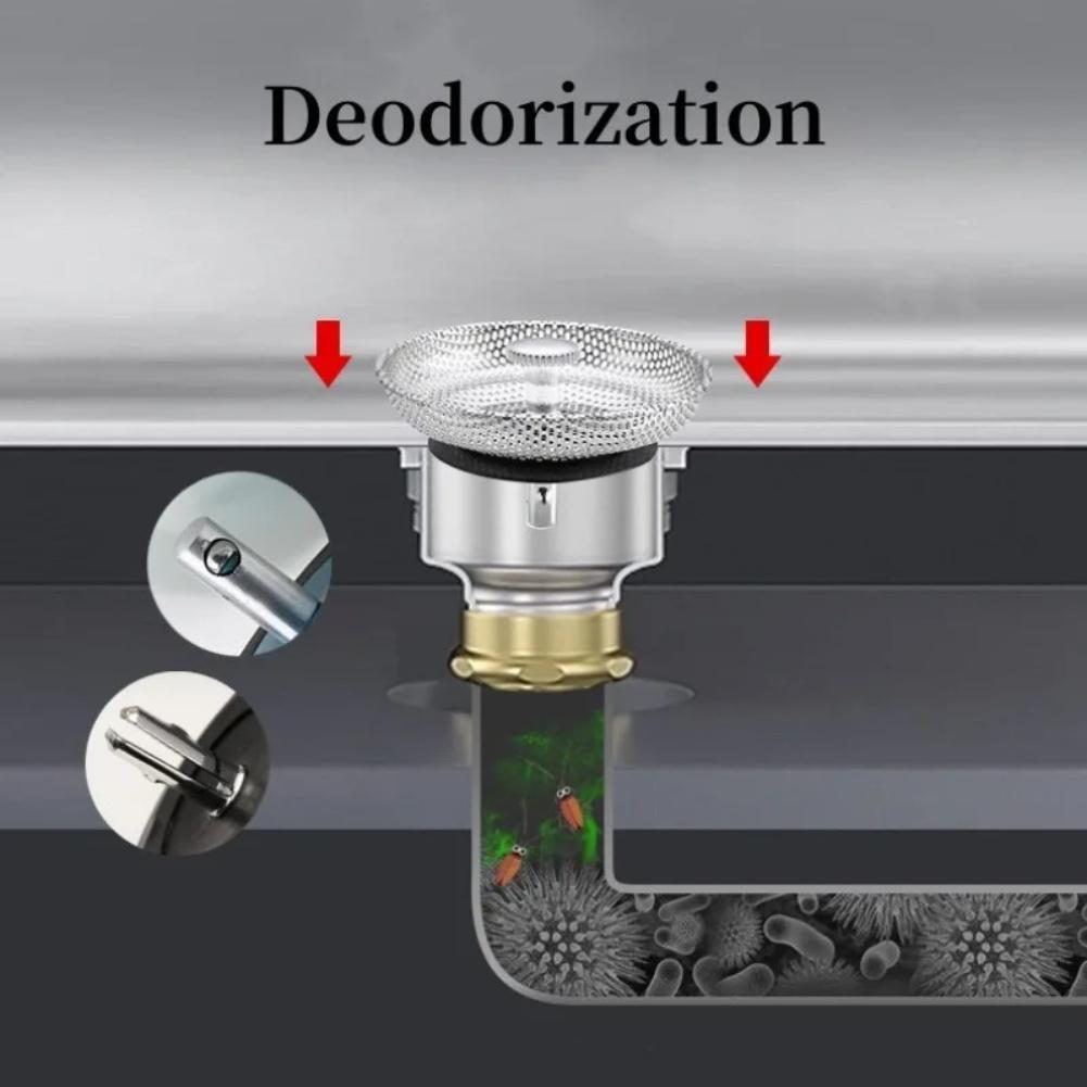 Sink Strainer Stainless Steel Drain Filter for Kitchen Bathroom Bathtub Toilet Basins Fine Mesh Debris Catcher No Tools Needed
