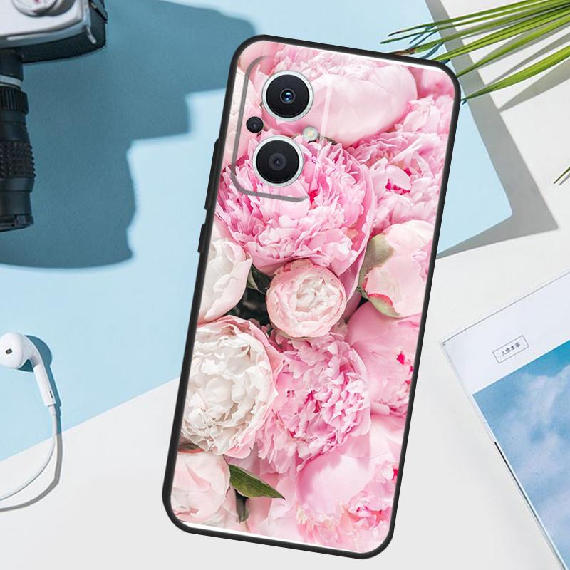 Peonies Beautiful Flower Case For OPPO Reno 12 F 13 13F 11 8T 7 8 10 Pro OPPO Find X8 X6 Pro X3 X5 Lite Cover Funda