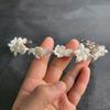 SLBRIDAL Handmade Ins Style Luxury Rhinestone Crystal Porcelain Flower Bridal Tiara Wedding Bridesmaids Crown Women Hair Jewelry