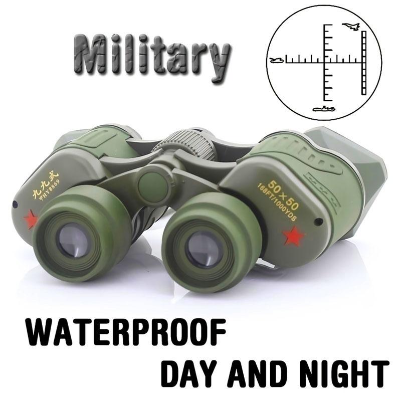HD Portable 50x50 8m/1000m Professional Binoculars Army Military Telescope Night Vision Waterproof Outdoor Hiking Camping Hunting Optics Travel