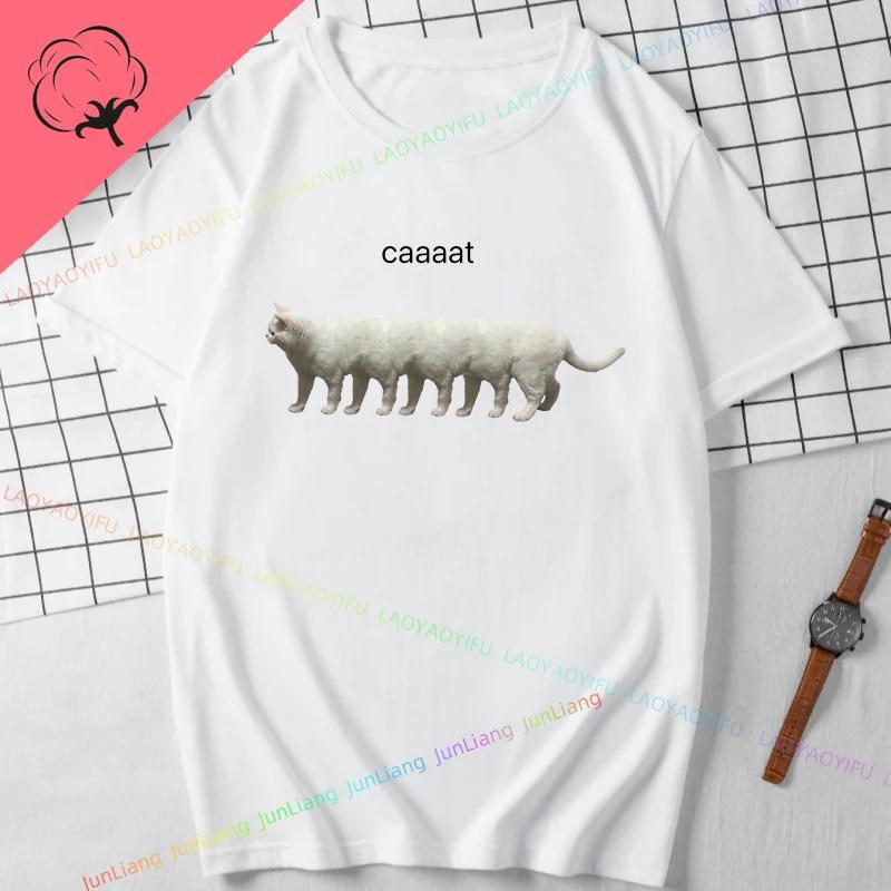 Hip Hop Cute Cats Humor Mens Tshirts Huh Cat Meme Short Sleeve Tee 100 Cotton Y2k Mens Clothes Streetwear Funny Gifts Manga