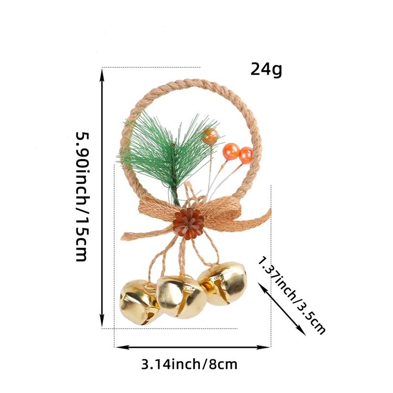 Christmas Decorations Five Pointed Star Bell Accessories Pendant Diy Christmas Tree Decorations Bow Knot Bell Window Props