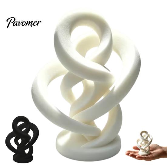 Artistic Shelf Display Piece Modern Abstract Twisted Statue, 3D Printed Infinity Twist Ornament, Minimalist Desktop Decorative Figurine Sculpture for